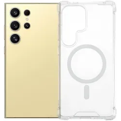 Coque arrière Phonesta Shockproof MagSafe pour Samsung Galaxy S24 Ultra - Transparent