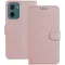 Coque portefeuille Phonesta Smooth Skin pour Motorola Moto G05 / Moto E15 - Or rose