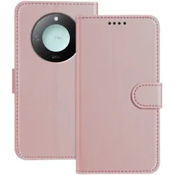Coque portefeuille Phonesta Smooth Skin pour HONOR X9c Smart - Or rose