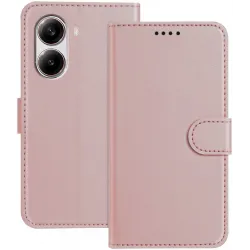 Coque portefeuille Phonesta Smooth Skin pour Xiaomi Poco X7 Pro - Or rose