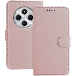 Coque portefeuille Phonesta Smooth Skin pour Xiaomi Redmi 14C / Xiaomi Poco C75 - Or rose