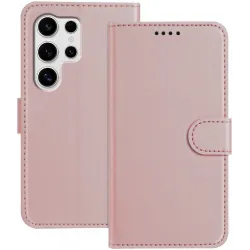 Coque portefeuille Phonesta Smooth Skin pour Samsung Galaxy S25 Ultra - Or rose