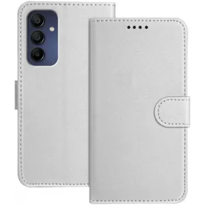 Coque portefeuille Phonesta Smooth Skin pour Samsung Galaxy A16 - Argent