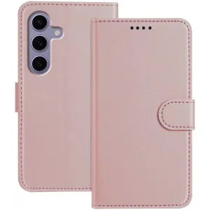Coque portefeuille Phonesta Smooth Skin pour Samsung Galaxy S24 FE - Or rose