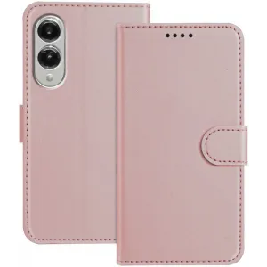 Coque portefeuille Phonesta Smooth Skin pour Samsung Galaxy S25 Edge - Or rose