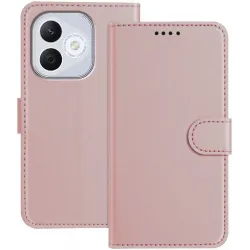 Coque portefeuille Phonesta Smooth Skin pour HONOR 400 Lite - Or rose