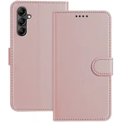 Coque portefeuille Phonesta Smooth Skin pour Samsung Galaxy A15 4G/5G - Or rose