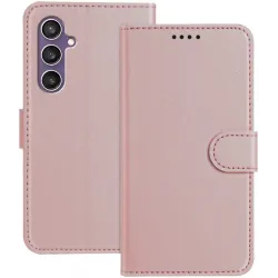 Coque portefeuille Phonesta Smooth Skin pour Samsung Galaxy S23 FE - Or rose
