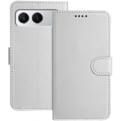 Coque portefeuille Phonesta Smooth Skin pour OnePlus Nord 4 - Argent