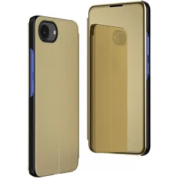 Coque à rabat Phonesta Smart Mirror View pour Apple iPhone 17e/16e - Or