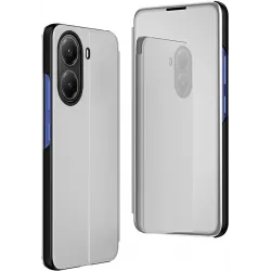 Coque à rabat Phonesta Smart Mirror View pour Xiaomi Poco X7 Pro - Argent