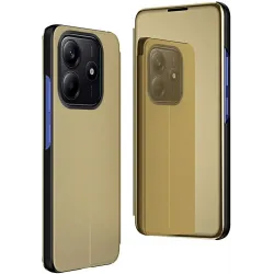 Coque à rabat Phonesta Smart Mirror View pour Xiaomi Redmi Note 14 4G - Or