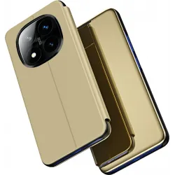 Coque à rabat Phonesta Smart Mirror View pour Xiaomi Redmi Note 14 Pro Plus - Or