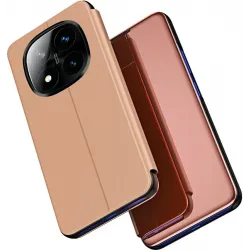Coque à rabat Phonesta Smart Mirror View pour Xiaomi Redmi Note 14 Pro Plus - Or rose