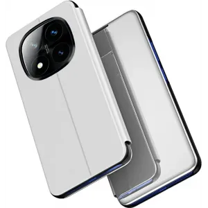 Coque à rabat Phonesta Smart Mirror View pour Xiaomi Redmi Note 14 Pro Plus - Argent