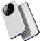 Coque à rabat Phonesta Smart Mirror View pour Xiaomi Redmi Note 14 Pro Plus - Argent
