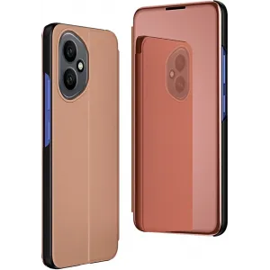 Coque à rabat Phonesta Smart Mirror View pour HONOR 400 - Or rose