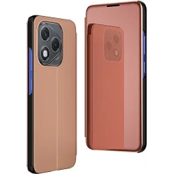Coque à rabat Phonesta Smart Mirror View pour HONOR 400 Lite - Or rose