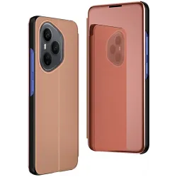 Coque à rabat Phonesta Smart Mirror View pour HONOR 400 Pro - Or rose