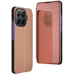 Coque à rabat Phonesta Smart Mirror View pour Xiaomi 15T Pro - Or rose