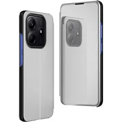 Coque à rabat Phonesta Smart Mirror View pour Xiaomi Redmi Note 14 4G 164.8mm - Argent
