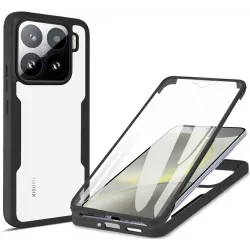 Coque intégrale Phonesta Slim Protect 360 protecteur d'écran pour Xiaomi 15 - Noir