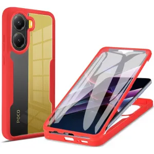 Coque intégrale Phonesta Slim Protect 360 protecteur d'écran pour Xiaomi Poco X7 Pro - Rouge