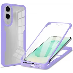 Coque intégrale Phonesta Slim Protect 360 protecteur d'écran pour Samsung Galaxy S25 Edge - Violet
