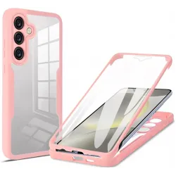 Coque intégrale Phonesta Slim Protect 360 protecteur d'écran pour Samsung Galaxy S24 FE - Rose