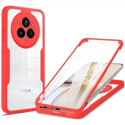 Coque intégrale Phonesta Slim Protect 360 protecteur d'écran pour Realme 14 Pro - Rouge