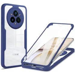 Coque intégrale Phonesta Slim Protect 360 protecteur d'écran pour Realme 14 Pro Plus - Bleu