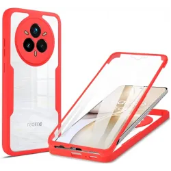 Coque intégrale Phonesta Slim Protect 360 protecteur d'écran pour Realme 14 Pro Plus - Rouge