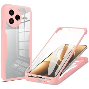 Coque intégrale Phonesta Slim Protect 360 protecteur d'écran pour Xiaomi Poco F7 Pro - Rose