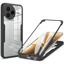 Coque intégrale Phonesta Slim Protect 360 protecteur d'écran pour Xiaomi Poco F7 Pro - Noir