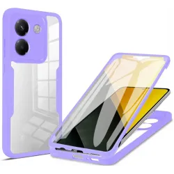 Coque intégrale Phonesta Slim Protect 360 protecteur d'écran pour Xiaomi Poco M7 Pro - Violet