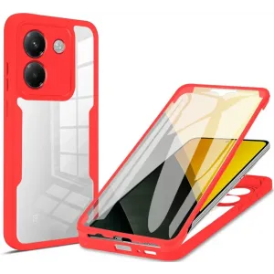 Coque intégrale Phonesta Slim Protect 360 protecteur d'écran pour Xiaomi Poco M7 Pro - Rouge