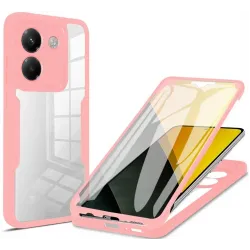 Coque intégrale Phonesta Slim Protect 360 protecteur d'écran pour Xiaomi Poco M7 Pro - Rose