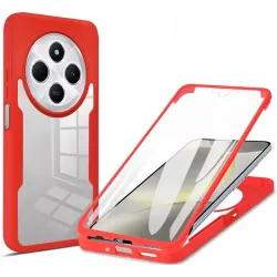 Coque intégrale Phonesta Slim Protect 360 protecteur d'écran pour Xiaomi Redmi 14C / Xiaomi Poco C75 - Rouge