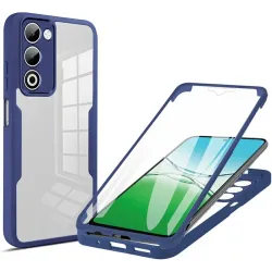 Coque intégrale Phonesta Slim Protect 360 protecteur d'écran pour Oppo A5/A5m - Bleu
