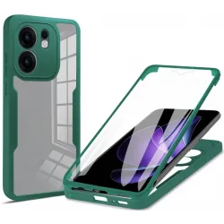 Coque intégrale Phonesta Slim Protect 360 protecteur d'écran pour Oppo Reno13 F 4G/5G / Reno13 FS 5G - Vert