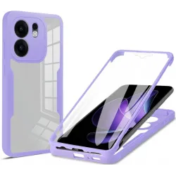 Coque intégrale Phonesta Slim Protect 360 protecteur d'écran pour Oppo Reno13 F 4G/5G / Reno13 FS 5G - Violet