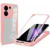 Coque intégrale Phonesta Slim Protect 360 protecteur d'écran pour Oppo Reno13 F 4G/5G / Reno13 FS 5G - Rose