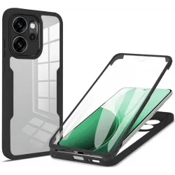 Coque intégrale Phonesta Slim Protect 360 protecteur d'écran pour Oppo Reno14 F/FS - Noir