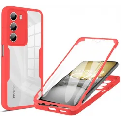 Coque intégrale Phonesta Slim Protect 360 protecteur d'écran pour Realme 14x / C75 - Rouge