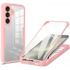Coque intégrale Phonesta Slim Protect 360 protecteur d'écran pour Samsung Galaxy S25 FE - Rose
