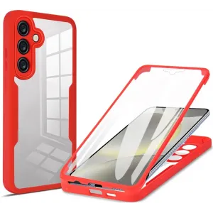 Coque intégrale Phonesta Slim Protect 360 protecteur d'écran pour Samsung Galaxy S25 Plus/S24 Plus - Rouge