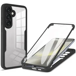 Coque intégrale Phonesta Slim Protect 360 protecteur d'écran pour Samsung Galaxy S25/S24 - Noir