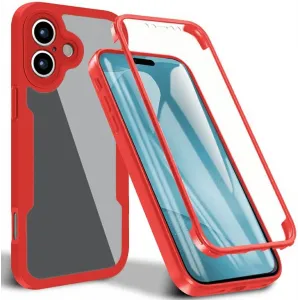 Coque intégrale Phonesta Slim Protect 360 protecteur d'écran pour Apple iPhone 17 - Rouge