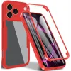 Coque intégrale Phonesta Slim Protect 360 protecteur d'écran pour Apple iPhone 17 Pro - Rouge