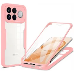 Coque intégrale Phonesta Slim Protect 360 protecteur d'écran pour Xiaomi Poco F8 Ultra - Rose